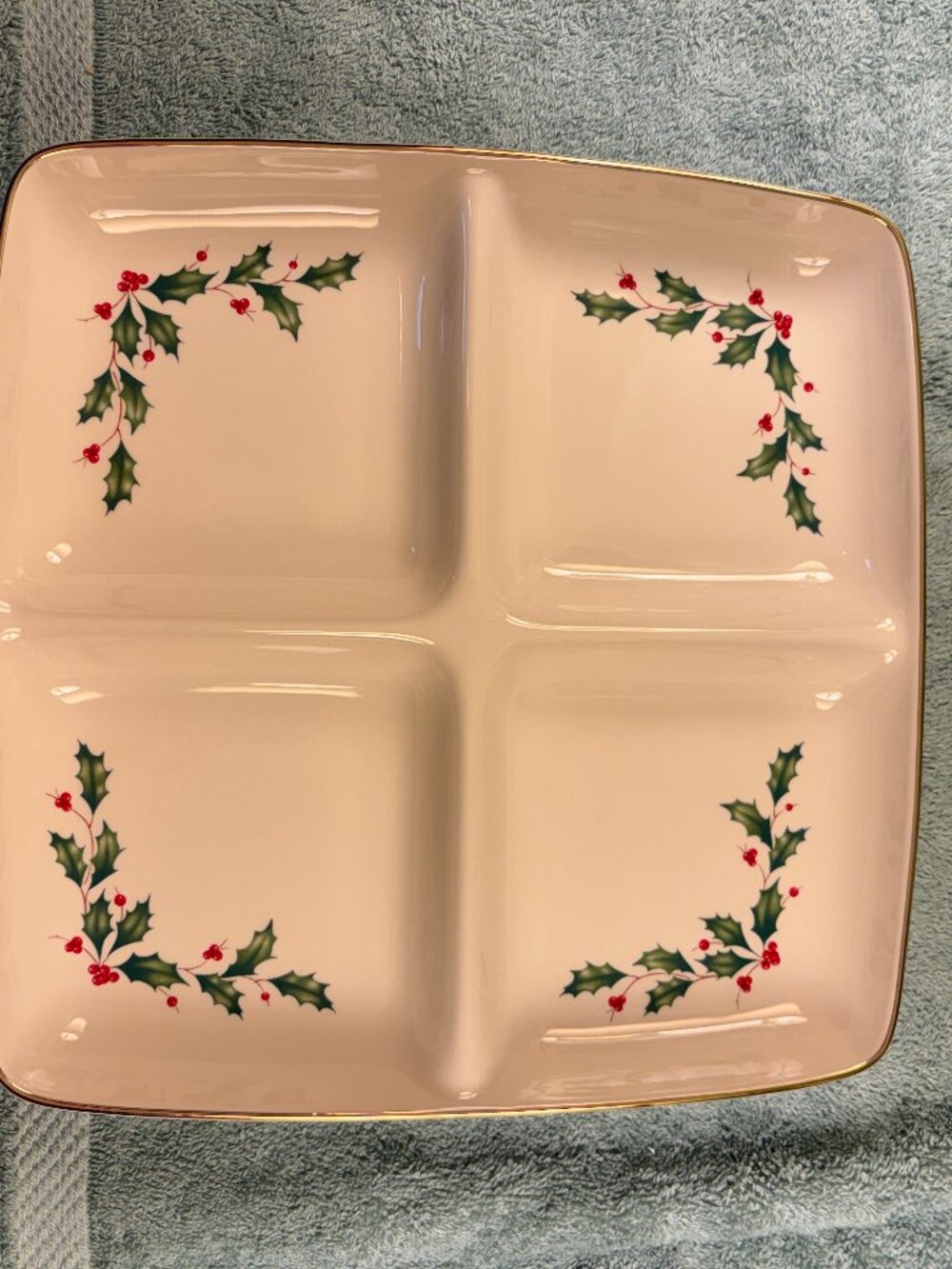 Lenox Holiday 4-Section Divided Server Dish NIB 810143